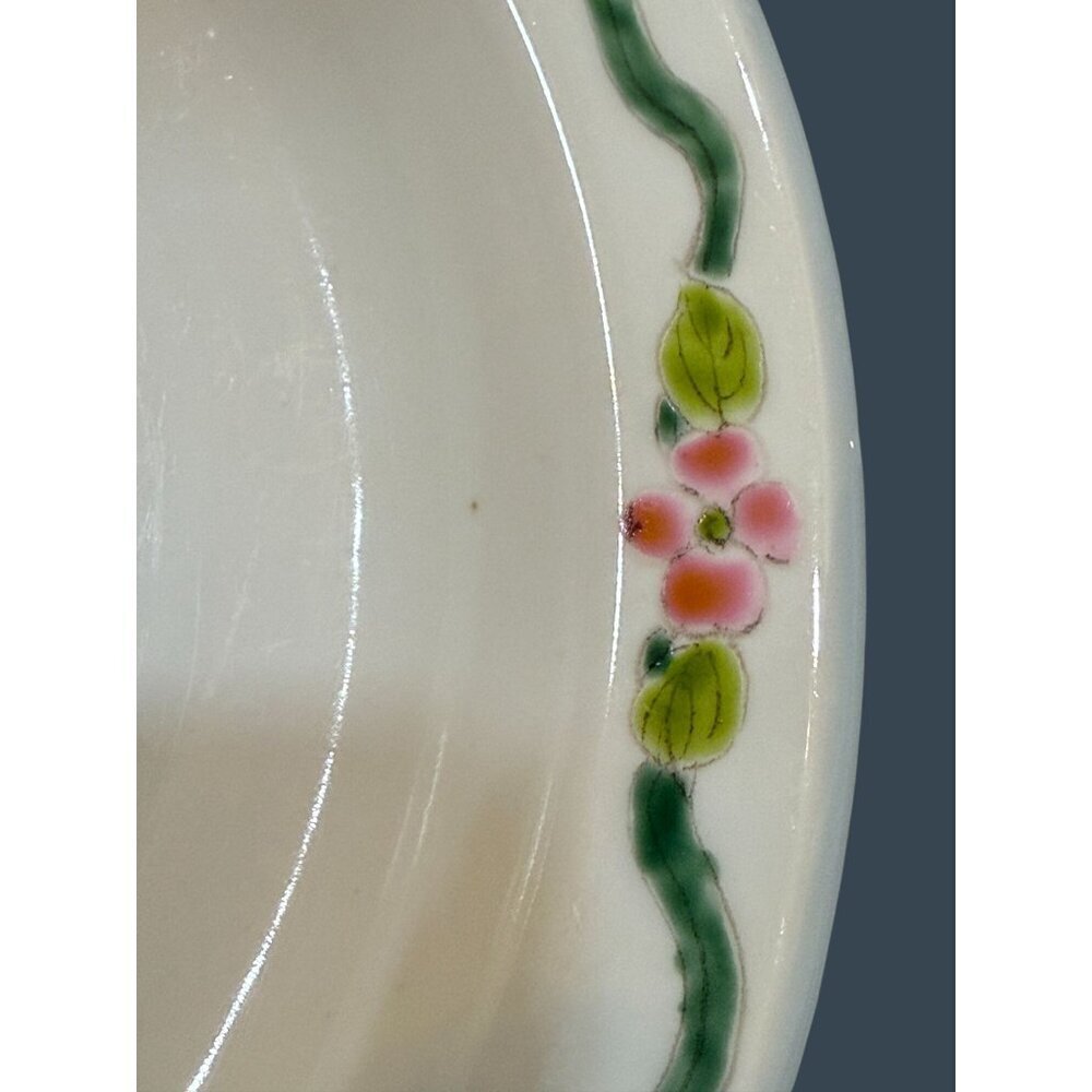 Set of 2 Chinoiserie Floral Rose Plates 10.5" Pale Celadon Color - Picture 3 of 5